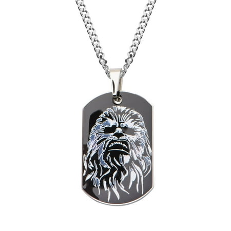 Star Dog Tag Pendant - Star Wars Episode VII Chewbacca Dog Tag Stainless Steel Pendant Necklace