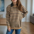 thumbnail image 6 of Juebong Sweater Tops for Women Casual Solid Round Neck Long Sleeve Sweaters Autumn Winter Warm Soft Pullover Blouse Sweatshirts for Teen Girls, 6 of 7