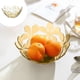 thumbnail image 1 of Bandeja de pétalos huecos para frutas, ideal para el hogar, la sala de estar, la mesa de centro o como bandeja para dulces y aperitivos. Diseño plegable de 2 niveles con estructura metálica., 1 of 8