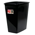 thumbnail image 3 of Hefty Kitchen Trash Can, 8.8 Gallon Plastic Open Top Garbage Bucket Bin with No Lid, Black, 3 of 8