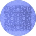 thumbnail image 1 of Ahgly Company Indoor Round Oriental Blue Industrial Area Rugs, 8' Round, 1 of 4