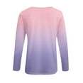thumbnail image 5 of Samickarr Gradient Zipper Sweatshirt for Women Long Sleeve V Neck Casual Tunic Tops Fall Fashion Loose Blouse, 5 of 5
