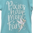 thumbnail image 2 of Girl's Peter Pan Tinker Bell Pixies Have More Fun Graphic Tee Tahiti Blue Medium, 2 of 4