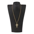 thumbnail image 2 of Collar con crucifijo cruzado Sunnimix de Acero inoxidable Oro, 2 of 8