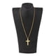 thumbnail image 2 of Collar con crucifijo cruzado Sunnimix de Acero inoxidable Oro, 2 of 8
