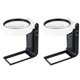 thumbnail image 1 of 2X Lupa con Luz Y Soporte, Lupa Plegable Ajustable de Mano 6X 25X con Manos con Luz LED, 1 of 5