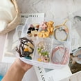 thumbnail image 2 of 3 Tier Stackable Storage Container Box with Handle, Multicolor Plastic Craft Organizer Case with 18 Adjustable Compartments for Tapes, Art Supplies, Jewelry (5.9 x 5.83 x 4.88 in), 2 of 8