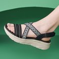 thumbnail image 3 of Sandalias Suela Gruesa Planas Con Cruzadas para Mujer Viajes Al Aire Libre, 3 of 9