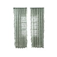 thumbnail image 2 of PYURTEP Vintage Lace Curtains 78 Inches Long, Floral Pattern Semi Blackout Sheer Curtains, Ruffled Edge Grommet Window Drapes for Living Room Bedroom, 2 of 6