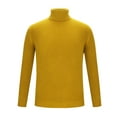 thumbnail image 5 of Miluxas Mens Turtleneck Slim Fit Sweater Long Sleeve Cable Knitted Twisted Pullover Soft Casual Winter Tops for Men Yellow, 5 of 8