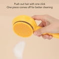 thumbnail image 3 of Pet Slicker Brush, Cat Hair Shedding Comb Self Cleaning Portable Rounded Teeth  for Puppy for Loose Floating Hair Yellow,Green,Blue, 3 of 7