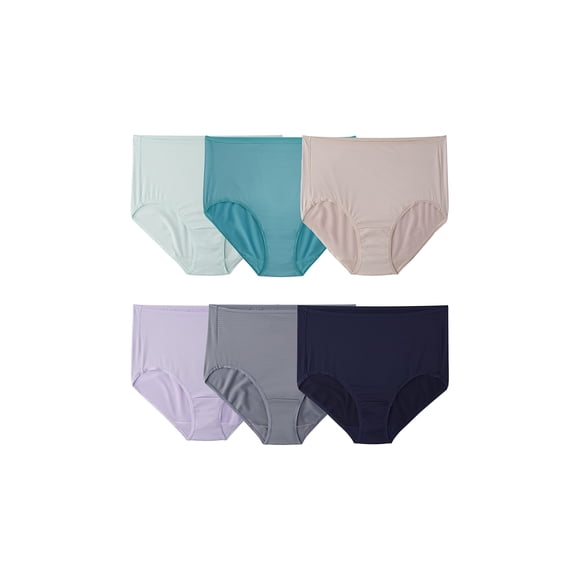 Ropa interior transpirable Fruit of the Loom para mujer, paquete de 6
