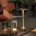 thumbnail image 3 of Rechargeable Table Lamp Dimmable Metal Cordless Waterproof Touch Night Light Esthetics Desk Lamp, 3 of 5