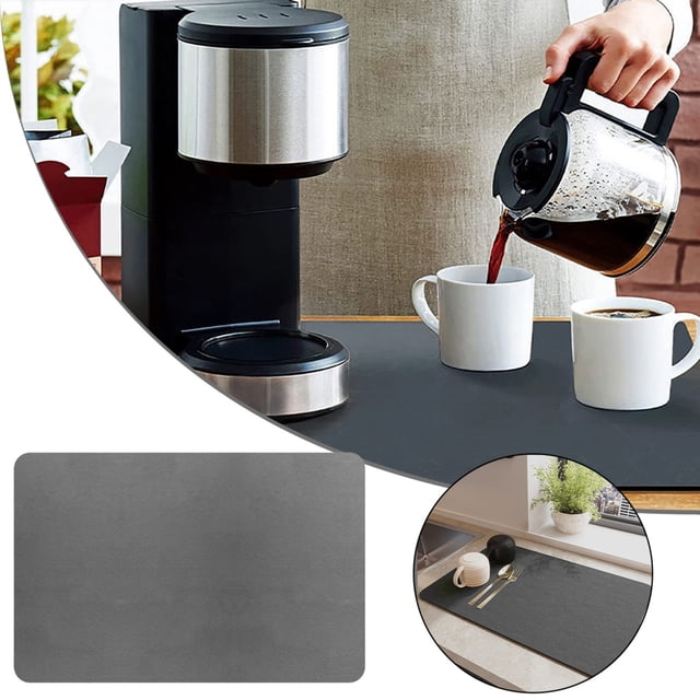 XIPYYKM Coffee Mat Quick Absorbent Hide Stain Kitchen Counter Mat Rubber Coffee Bar Accessories Fit Under Coffee Maker Coffee Pot Machine Dish Drying Rack Kitchen Tools Kitchen Accessories Hot Sale!
