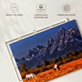 thumbnail image 6 of Elephant Stock Horses Grazing At Grand Teton Wall Art - Horizontal Canvas Wall Art - Living Room Wall Decor - Nature Canvas - Blue And Orange Decor - 30" x 20", 6 of 8