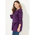 thumbnail image 3 of Catherines Women's Plus Size Suprema 3/4 Sleeve V-Neck Tee, 3 of 3