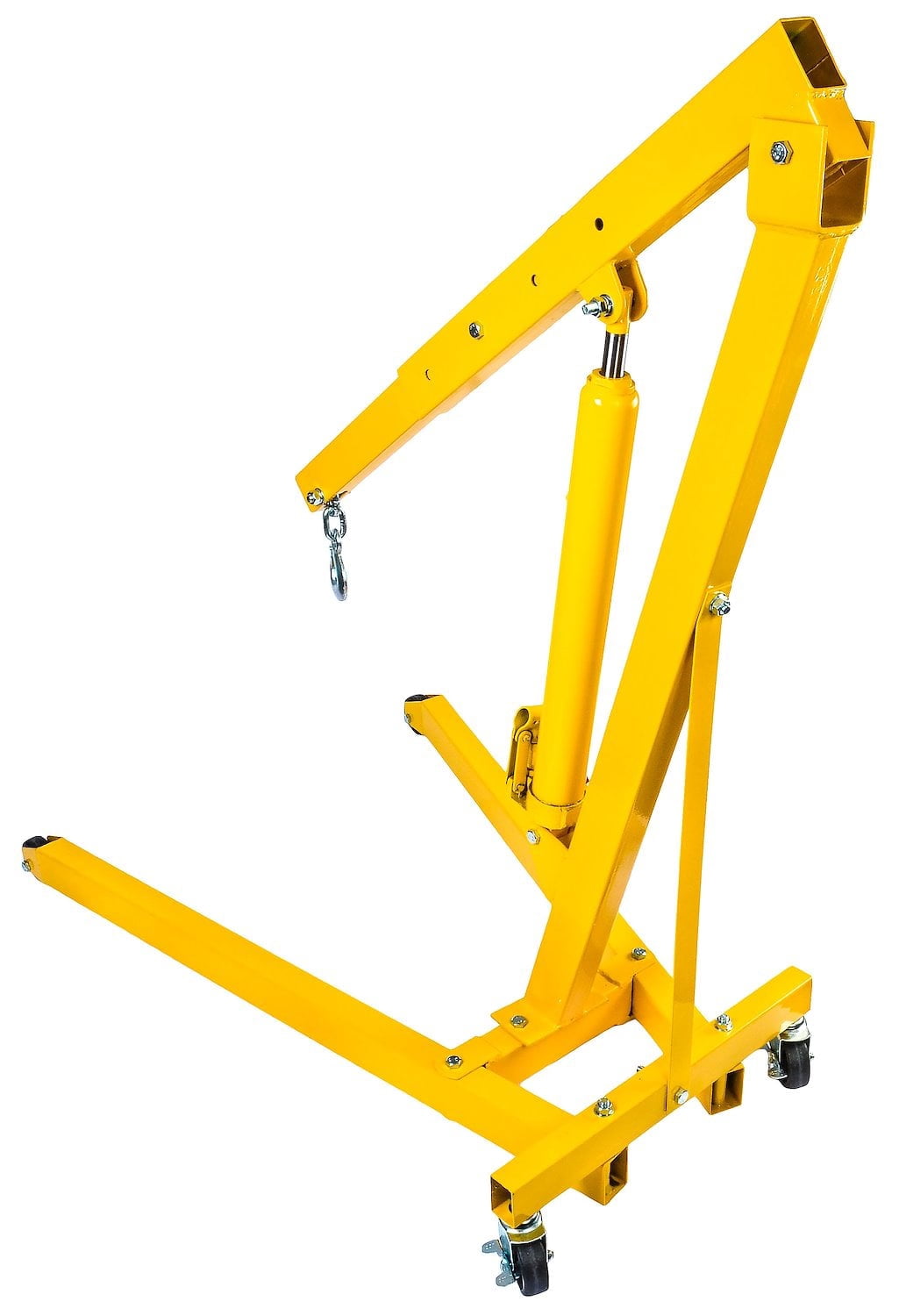 JEGS 81059 1/2-Ton Automotive Shop Crane, Red, Steel, 16000 oz Max Weight, Manual Lifting Crane