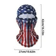 thumbnail image 2 of Flag Print Full Face Riding Hood Sports for Sun and Sweat Absorption, 2 of 7