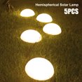 thumbnail image 4 of 5 piezas de luces solares de tierra IP65 Lámparas de tierra de jardín solares a prueba de agua 5 en 1 Luces de césped solares hemisféricas Luz de paisaje alimentada por energía solar al aire libre par, 4 of 10