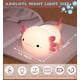 thumbnail image 5 of Luz de noche Axolotl: Lámpara de mesa LED de silicona recargable y suave para niños | Ideal para dormitorios, guarderías y zonas de juego, 5 of 6