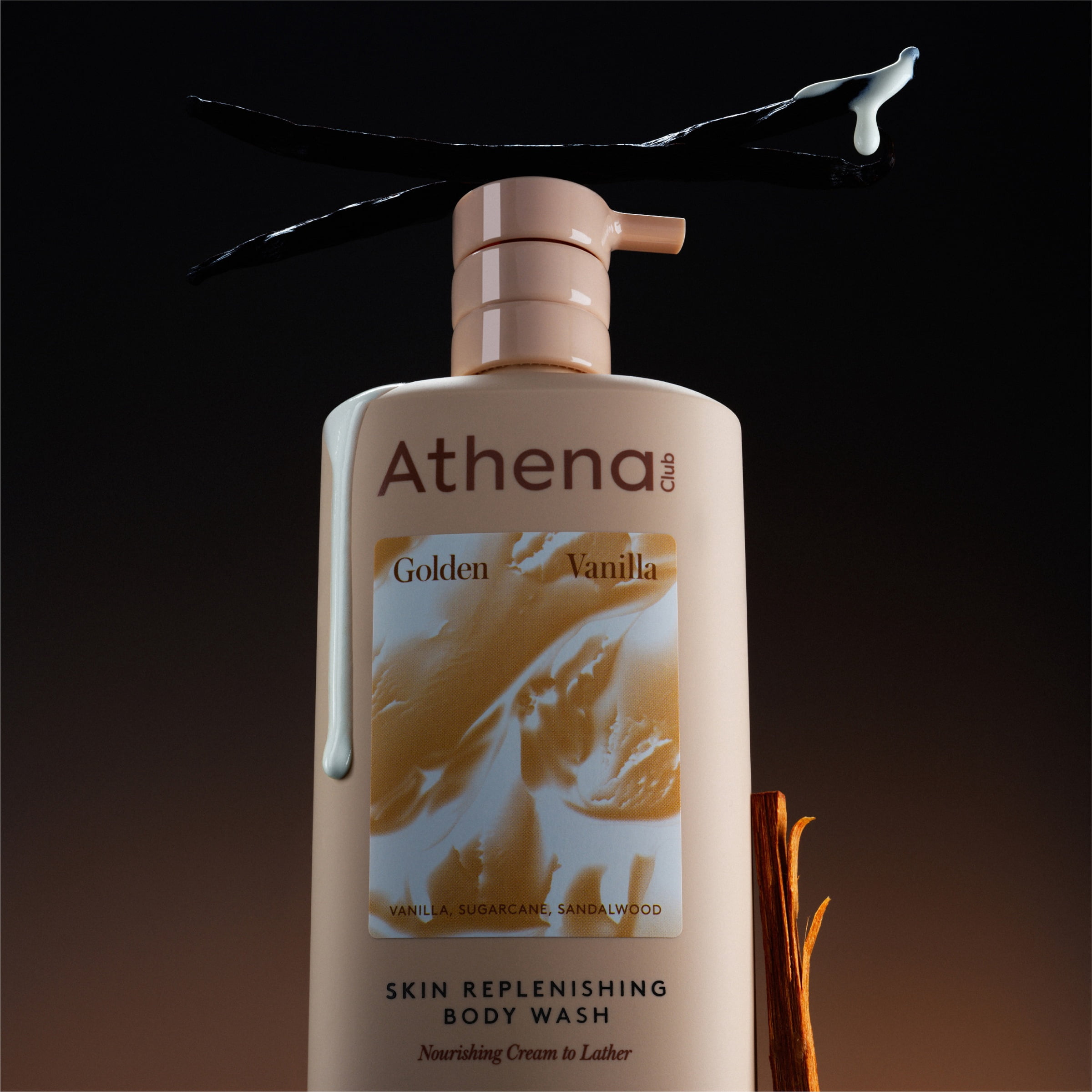 Athena Club Skin Replenishing Body Wash - Golden Vanilla - 18 fl oz