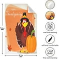 thumbnail image 3 of SKYSONIC Thanksgiving Turkey Pilgrim Hat Pumpkin Maple Leaves Kitchen Dish Towel Set,Drying Kitchen Towels Tea Towels 1Pcs 28"x18", 3 of 7