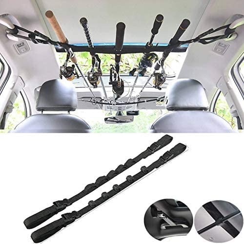  2PCS Car Fishing Rod Stand Fixing Strap Band Fishing