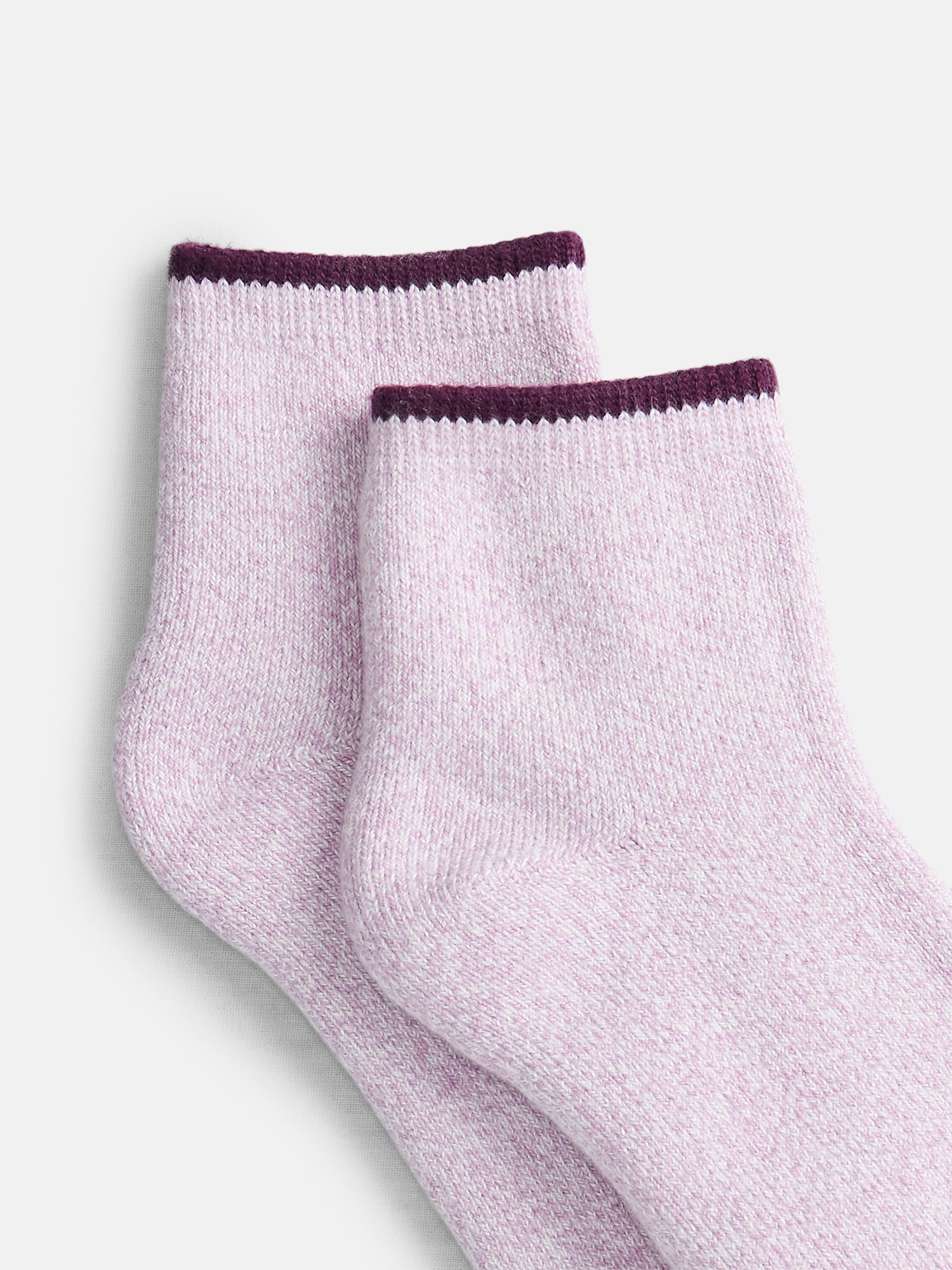 Joyspun Women's Comfort Full Terry Ankle Socks, 3-Pack, Size 4-10