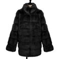 thumbnail image 5 of Penkiiy Women's 2024 Winter Faux Fur Jackets Fall Fashion Open Front Long Shaggy Coat Outerwear Faux Fur Coat Black, 5 of 6