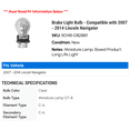 thumbnail image 2 of Brake Light Bulb - Compatible with 2007 - 2014 Lincoln Navigator 2008 2009 2010 2011 2012 2013, 2 of 2