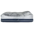 thumbnail image 2 of Allswell Premium Curved Large Pet Bed with Plush Topper, Gray, 2 of 7