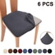 thumbnail image 1 of 6 uds fundas de asiento de silla Jacquard elásticas, fundas de cojín de asiento de silla de comedor lavables extraíbles antipolvo Xemadio 2034668-2, 1 of 9