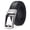Black, variant on Men’s Automatic Ratchet Belt, Plus Large Size for 33-61 Inches, Leather-Textured Dress Belt, Classic Click Buckle Belt, Brushed Zinc Alloy Buckle, 1.38 Inch Width, Black & Brown Colors Available