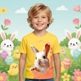 thumbnail image 2 of Hihipz Big Boys Easter T Shirt Short Sleeve Colorful Graphic Crew Neck Tee Tops Soft Casual Stylish Tshirt,Sizes 8-9, 2 of 5