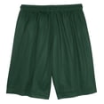 thumbnail image 6 of Youth PosiCharge Double-Layer Classic Polyester Mesh Short Forest Green X-Small, 6 of 8