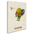 thumbnail image 3 of Trademark Fine Art Michael Tompsett Ecuador Watercolor Map Canvas Wall Art - 24x32, 3 of 4