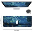 thumbnail image 2 of Qinduosi  Upgraded Mouse Pad MousePads Non-Slip Rubber Base Mousepad Rectangular Mouse Mat for Desktop Computer Laptop Office  - Van Gogh Starry Night Over The Rhone 31.5x11.8 in, 2 of 6