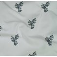 thumbnail image 4 of oneOone Cotton Poplin Twill Light Gray Fabric Leaves & Flower Florals Quilting Supplies Printed Sewing Fabric By The Yard 56 Inch Wides - ll, 4 of 4