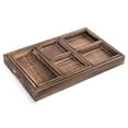 thumbnail image 2 of DEELLEEO Wood Serving Trays, Set of 7, Brown Rustic Nesting Food Board Platter for Coffee Table, Ottoman, 2 of 5