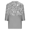thumbnail image 4 of 3/4 Sleeve T Shirts for Women White Summer Blouse Plus Size Women Womens Summer Tops Plus Size Clearance Sale Print T Shirts for Women Pack orders placed, 4 of 5