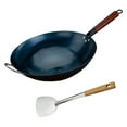 thumbnail image 5 of deevoka Wok Pan for Cooking Sautee Gas Cooking Wok Cookware General Pans Chinese Wok dia 38cm, 5 of 9