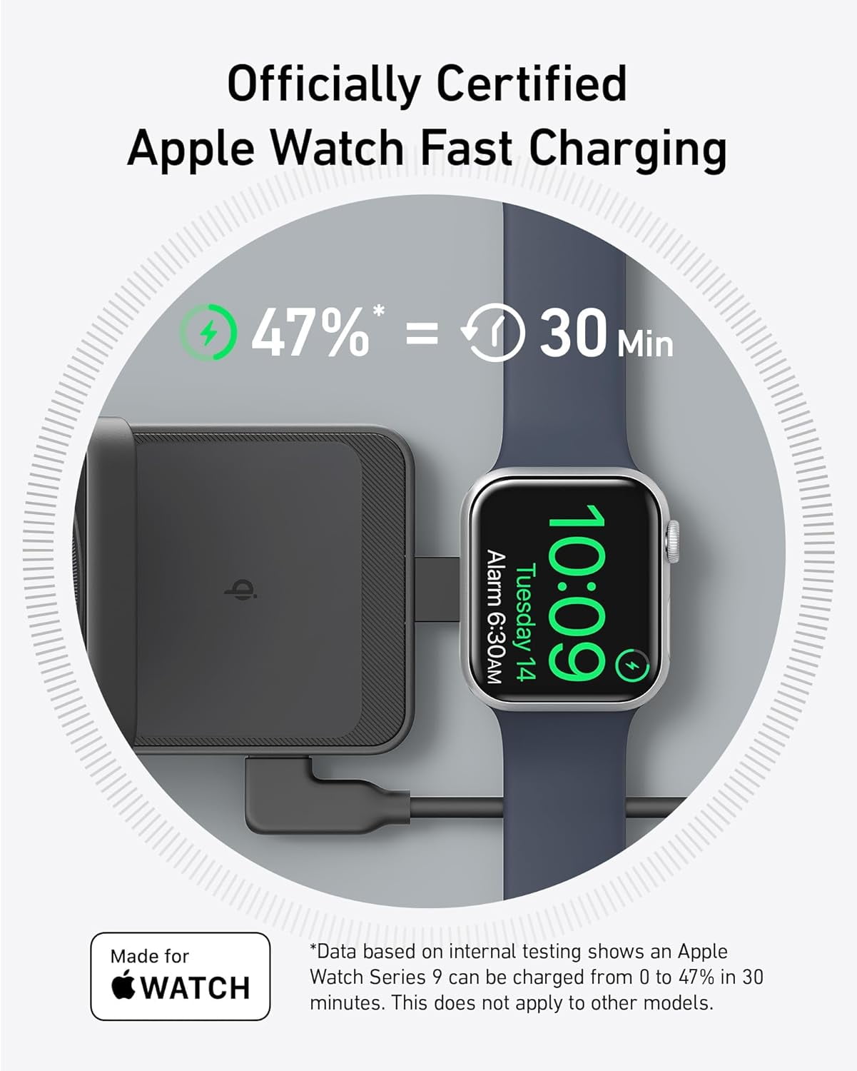 Anker MagGo 3 in 1 MagSafe-Compatible Wireless Charger Stand, Qi2 Certified 15W Foldable Charger, compatible for iPhone 17/16/15, AirPods, Apple Watch Ultra(Adapter Included)