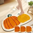 thumbnail image 4 of NSESSHome Fall Pumpkin Bathroom Rug, Bath Mat Water Absorbent Non-Slip Washable for Shower Tub Bedside Floor Small Tufted Carpet Halloween Thanksgiving Accent Area Rug Decoration, 4 of 6