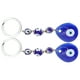 Peahefy 2Pcs Porte-Clés Porte-Clés Turquoise Bleu Amulette Pendentif Perles Porte-Clés Bijoux Artisanat – image 3 sur 8