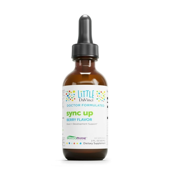 Little DaVinci Sync Up Liquid - Support Brain & Nervous System* - Berry Flavor - 60 Servings - 60 ml