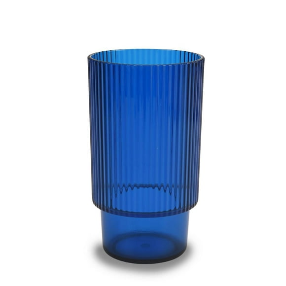 Blue Acrylic Highball Glass 590ml, Set of 4