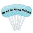 thumbnail image 1 of Milissa Cupcake Picks Toppers - Set of 6 - Blue Speckles, 1 of 1