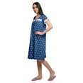 thumbnail image 2 of Moomaya Womens Knee Length Cotton Short Sleeve Nightdress Printed Night Gown, 2 of 5