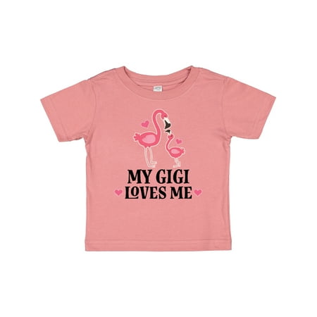 

Inktastic My Gigi Loves Me Flamingo Gift Baby Girl T-Shirt