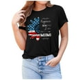 thumbnail image 1 of Pompotops Femmes Mode O-Cou Tops T-shirt Manches Courtes Blouse Décontractée, 1 of 6